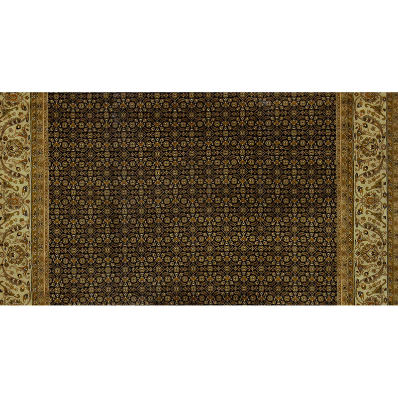 Wool Oriental Area Rug in Gold