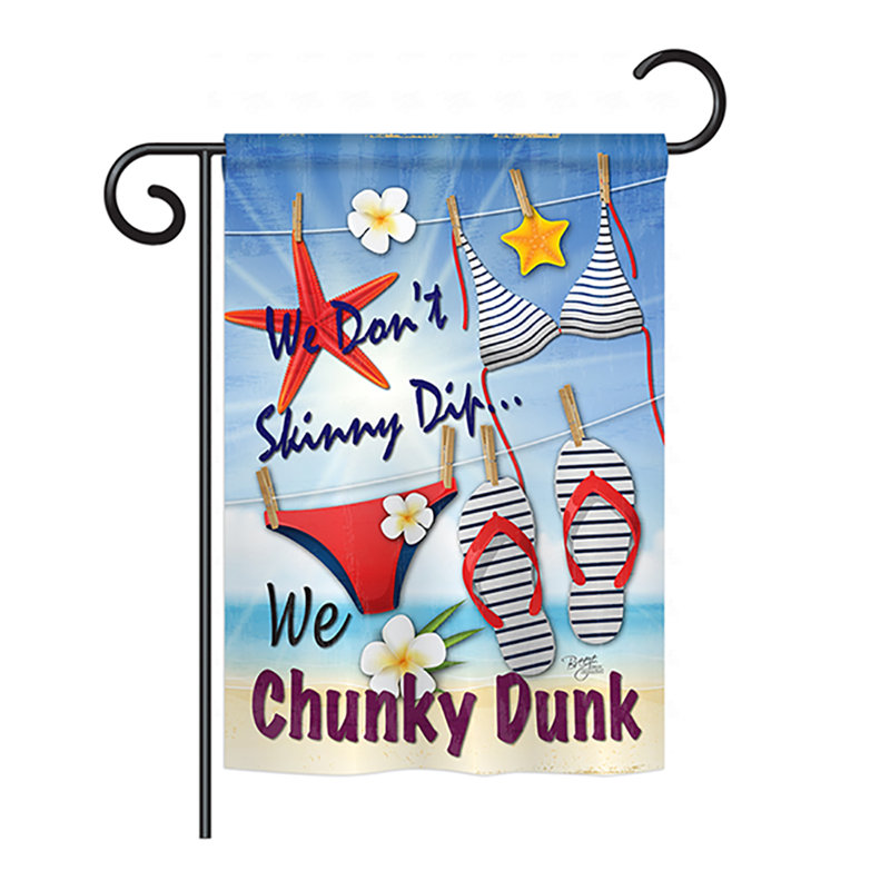 Drapeau de maison Quintana Chunky Dunk, H 40 po x l 28 po