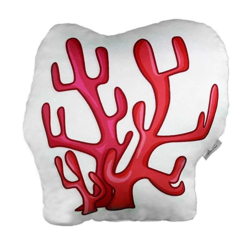 Reversible Throw Pillow, Red