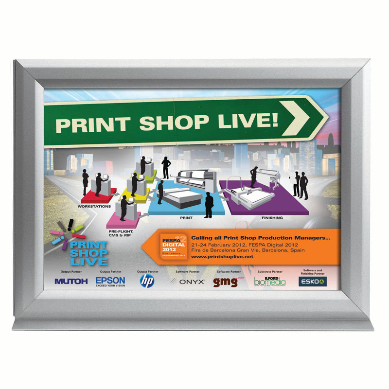 Counter Slide in Poster Frame, Silver
