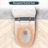 Heated Seat Smart Toilet, Tankless, Automatic Flush, Foot Sensor, Blue Night Light, Soft Close Cover, White