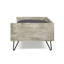  Lit pour chien moderne avec coussin, canapé pour animaux surélevé avec pieds en épingle à cheveux pour décoration de salon, gris foncé