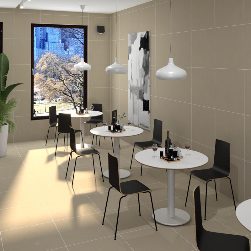 Refinery Semi-Polished 24'' W x 24'' L Porcelain Singular Tile, Caramel