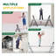 Planche télescopique de 8 à 13 pi, planche d'extension en aluminium d'une capacité de 440 lb, plateforme de travail réglable, plateforme d'échafaudage avec plateforme antidérapante, échelle en échafaudage-314686972
