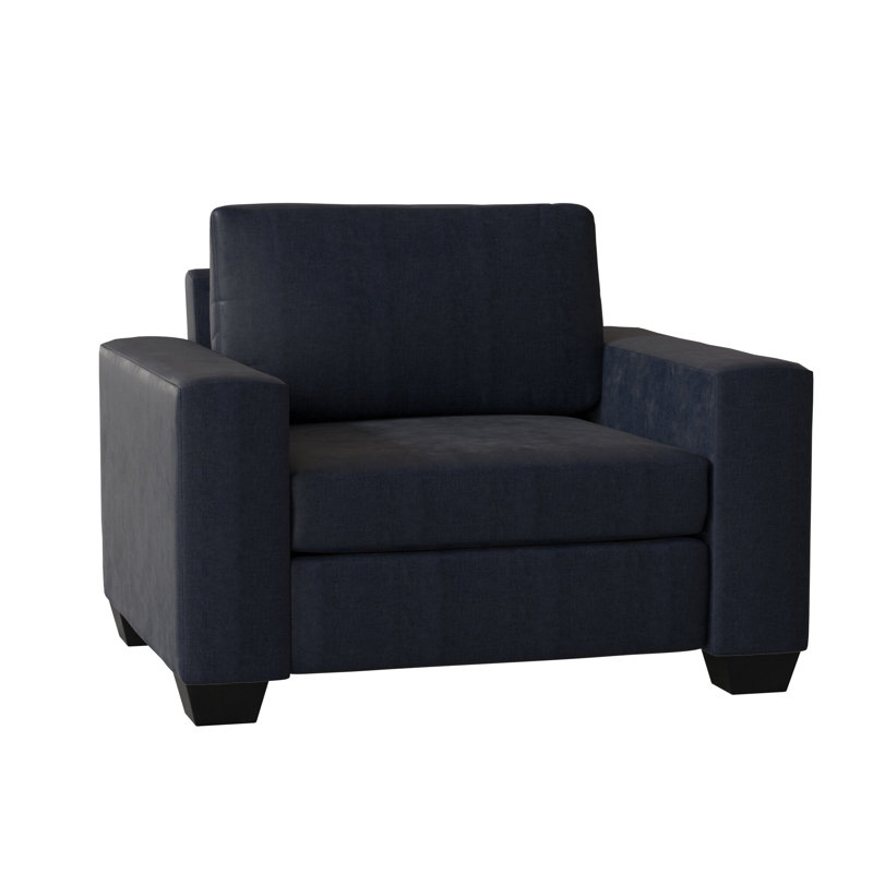Anastase Upholstered Chair And A Half, Unfinished, Entice Indigo