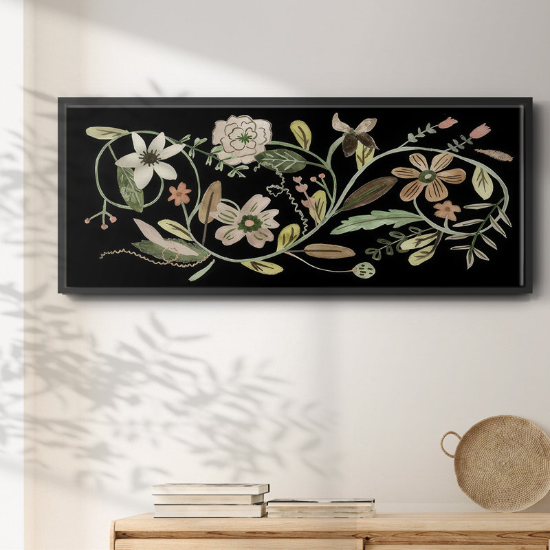 Fleurs pressées II - toile encadrée, H 8 po x l 20 po