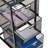Mind Reader Multipurpose Cart with Drawers, Rolling Office Organizer and Storage Cabinet, Metal Mesh, Black