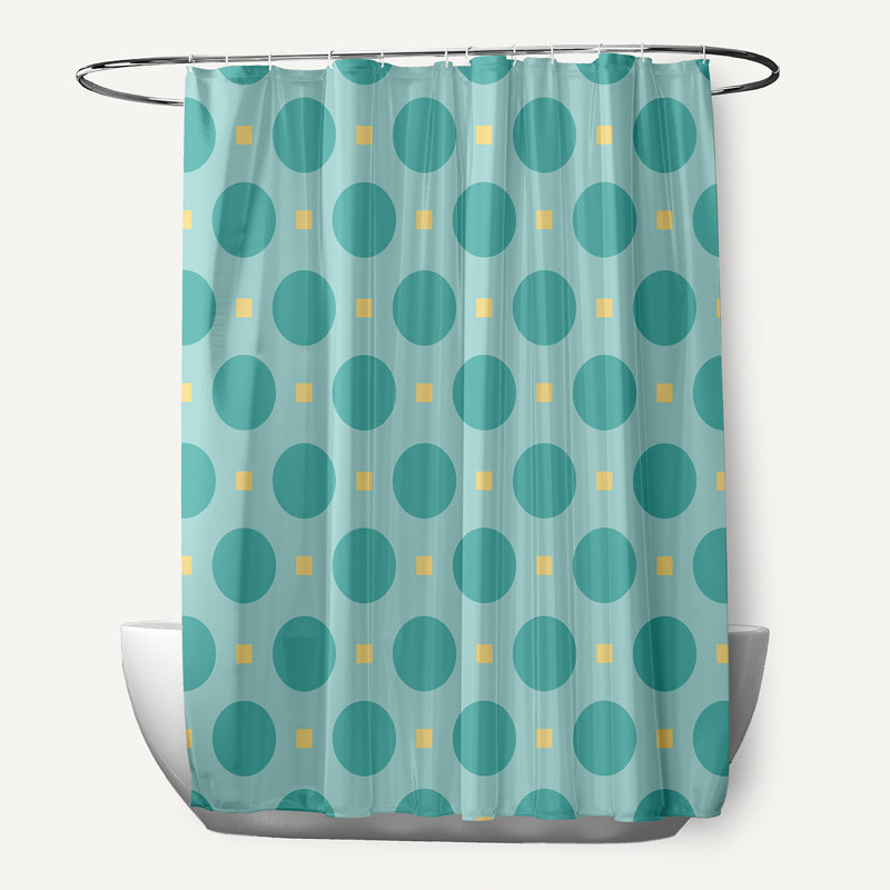 Rideau de douche Geartsje, Bleu clair / turquoise