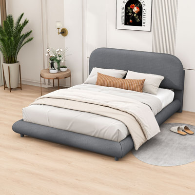 Lit plateforme tapissier Velzian