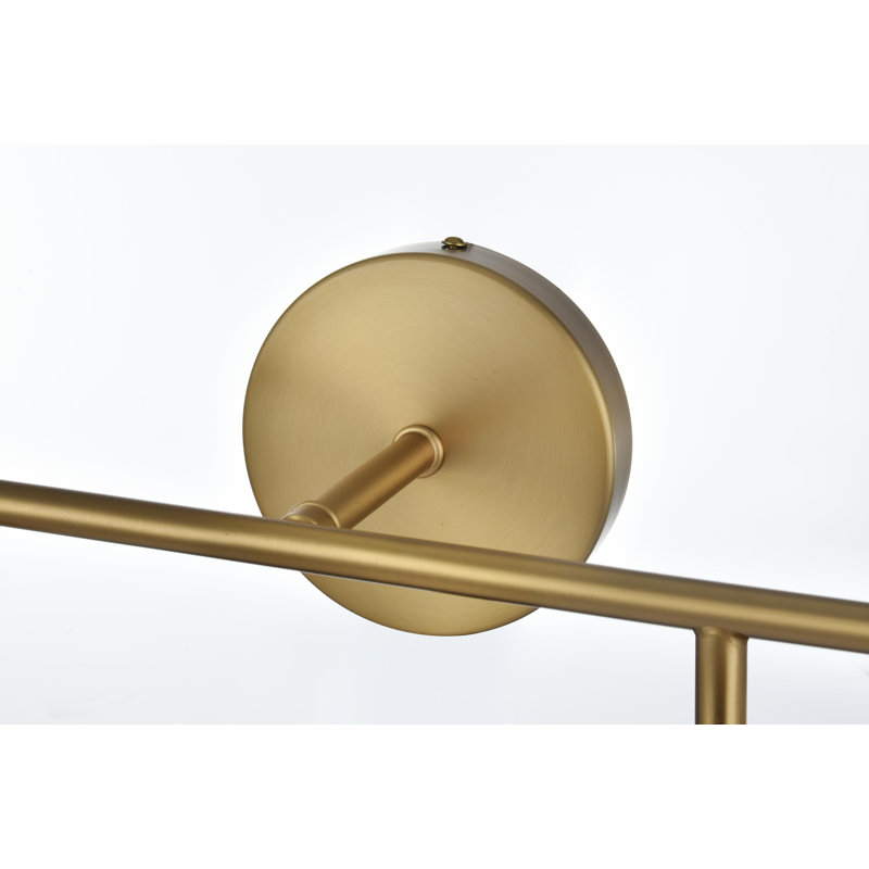 Éclairage de salle de bain à intensité variable 3 lumières Ackerson, Blanc givré, Doré, 3 lumières