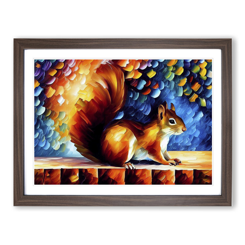 Squirrel Abstract - Framed Print, 34cm H x 46cm W x 2cm D