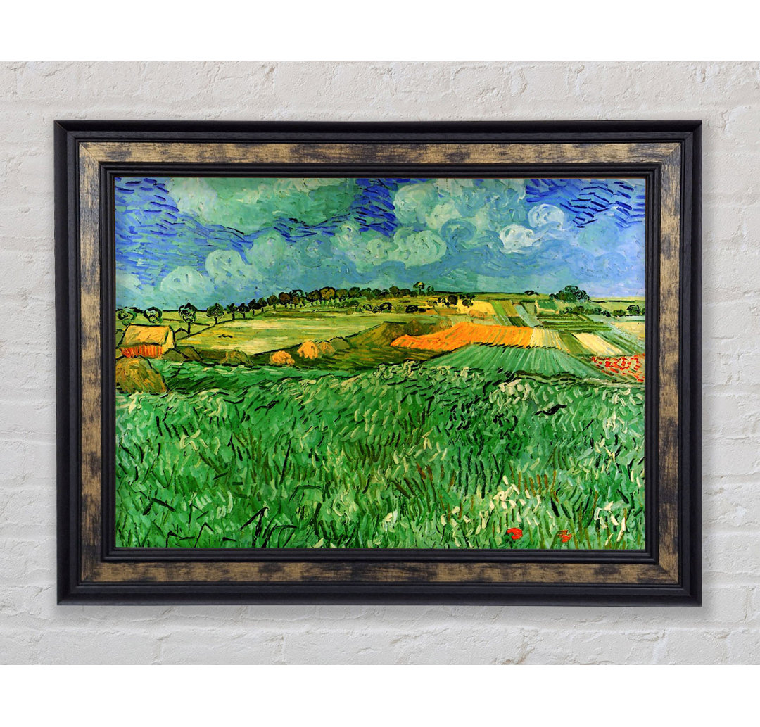 Van Gogh Plain Near Auvers - Einzelner Bilderrahmen Kunstdrucke