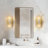 2-Light 13.8" Dimmable Modern Wall Mounted Sconce With Alabaster Shade Bathroom Sconces Wall Lighting For Living Room, Bedroom, Hallway -124444359