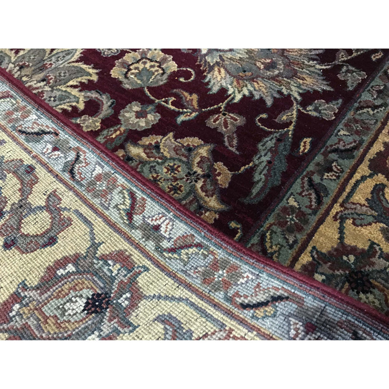 Trinity Wool Oriental Area Rug in Red/Gold