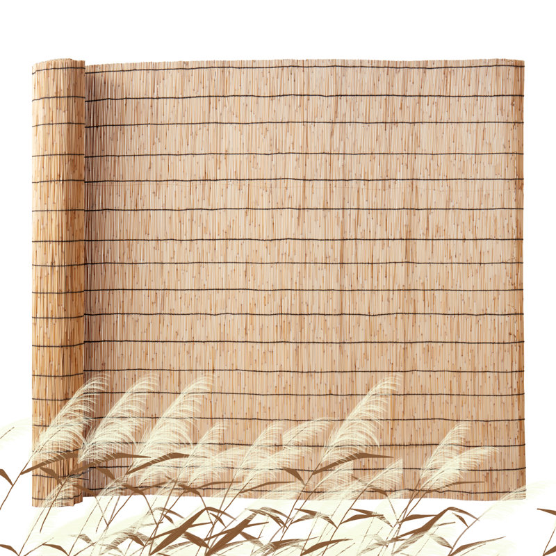 Pare-étincelles pour clôture intime VEVOR Reed, Brun orangé, 16,4 pi x 5,5 pi