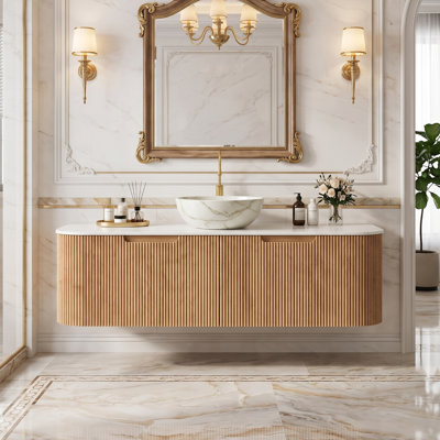Wall Mounted With Solid Surface Top