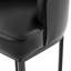 Tabouret de bar 36 po avec siège rembourré en similicuir noir 36 po-130629516