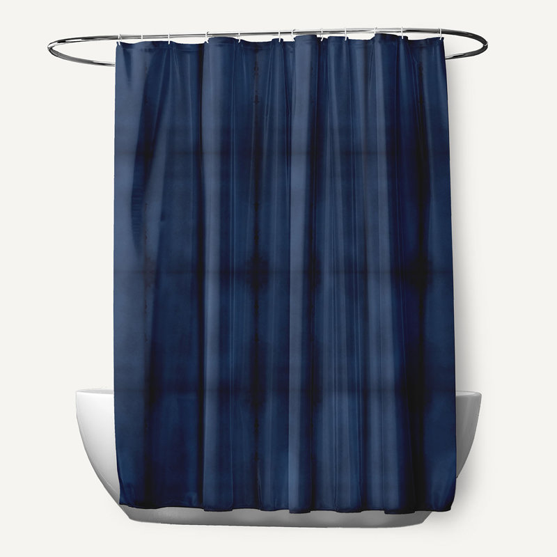 Rideau de douche simple piscine, Bleu marine