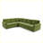 Chenille Upholstered Convertible Sleeper Sofa Bed Green