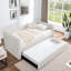 Lit de jour simple, canapé-lit rembourré, le bas se retire pour former un lit, tissu en velours côtelé (86 po x 43,5 po x 34 po)-274130338