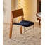 Chaise de salle à manger rétro en bois massif de style Wabi Sabi-112498926