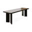Bureau d'écriture rectangulaire en bois massif noir-117867021