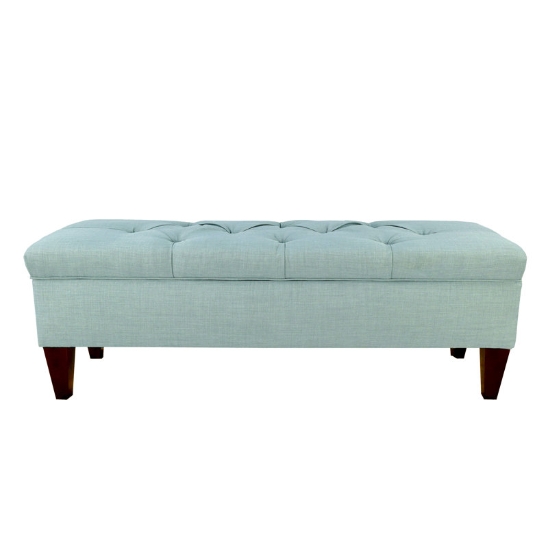 Banc de rangement rembourré Conyer, Vert brume de mer