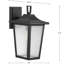 Applique murale d'extérieur noir texturé 1 lumière Tyngsborough 15 pouces avec verre bullé transparent Tyngsborough-753007523-753007516