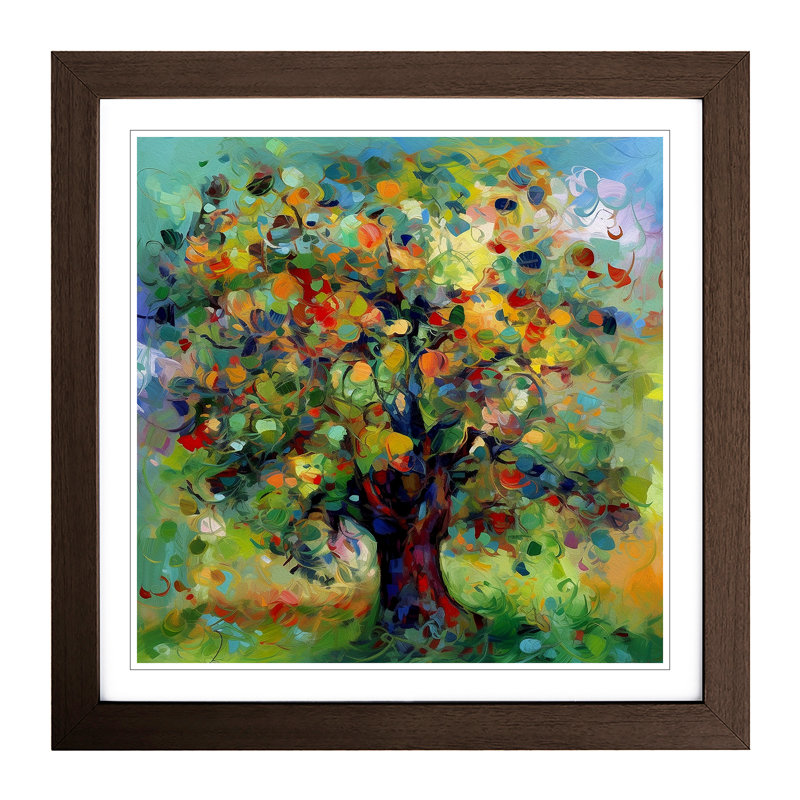 Apple Tree Expressionism - Framed Print, Walnut