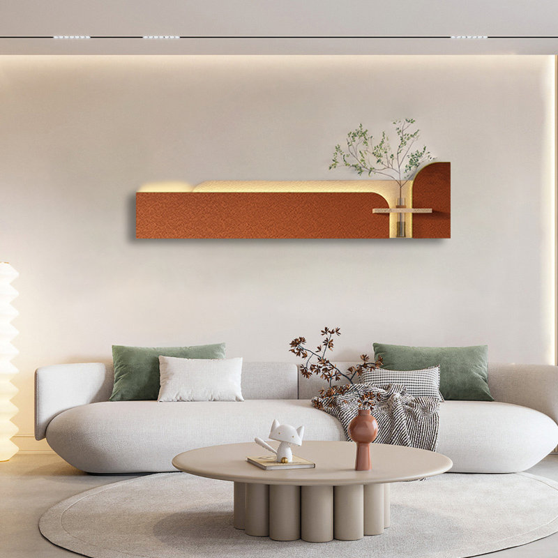 55.12"Creative Wall Decoration with Remote Control LED Light, Red