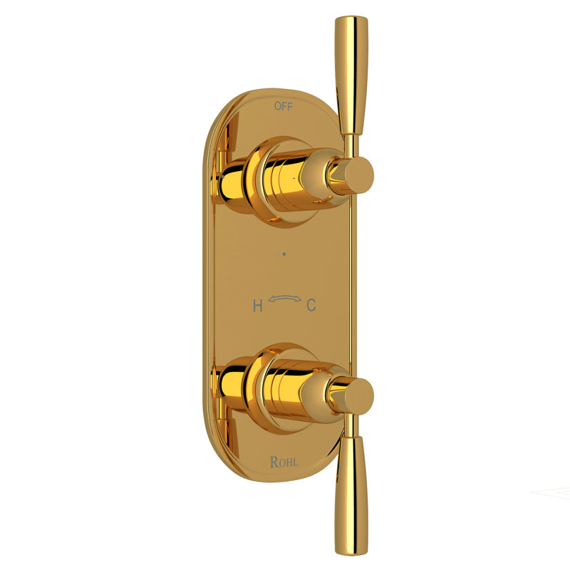 Garniture thermostatique 1/2 po avec inverseur Holborn ™, Unlacquered Brass