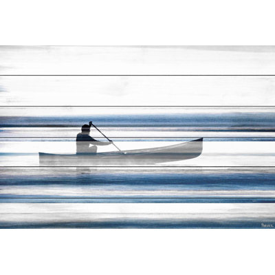 Lake & Lodge " Blue Lake Canoe " by Parvez Taj