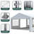 20 ft x 30 ft Outdoor Galvanized Steel Party Tent - Heavy Duty Removable Sidewall Wedding Tent-108287687