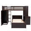 Lit mezzanine en bois massif - Profitez d'une expérience de sommeil de qualité avec lit simple avec garde-robe et espace supplémentaire. Maximisez la fonctionnalité de votre chambre à coucher. Construire-112982534-112982531
