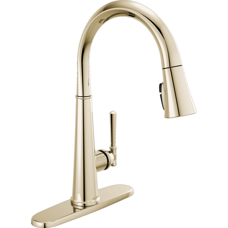 Single Handle Pull-Down Kitchen Faucet, Lumicoat® Polished Nickel