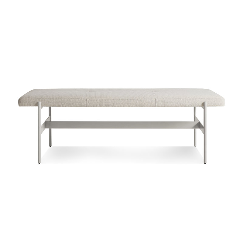 Daybench Upholstered Dining Bench, Maharam Mantle in Future / Putty, 17" H x 55" W x 19" D