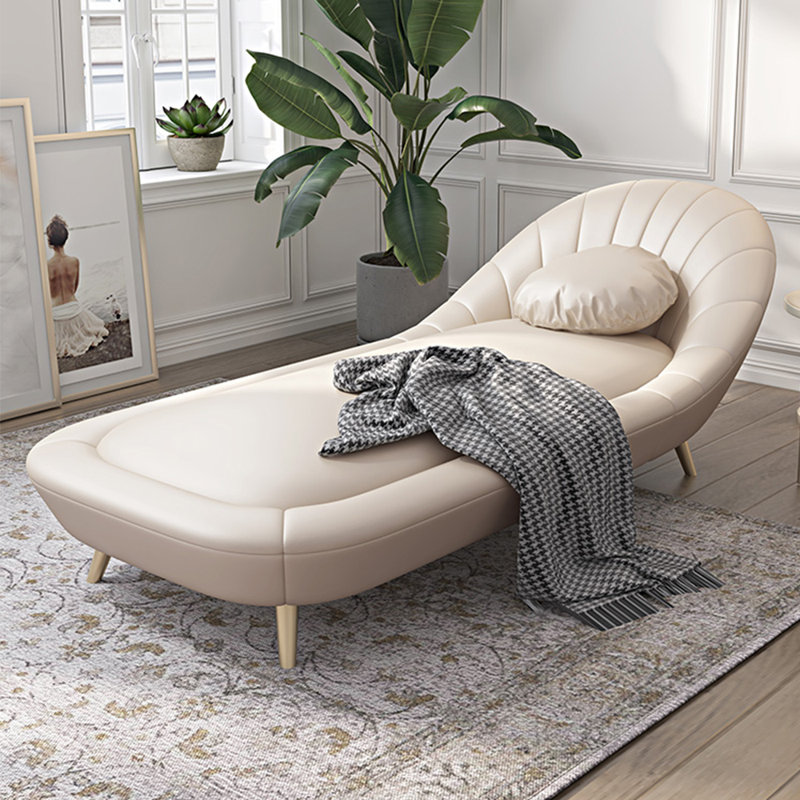 Chaise longue rembourrée Modern, Beige