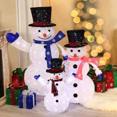 The Holiday Aisle® Snowman Family Lighted Display & Reviews | Wayfair