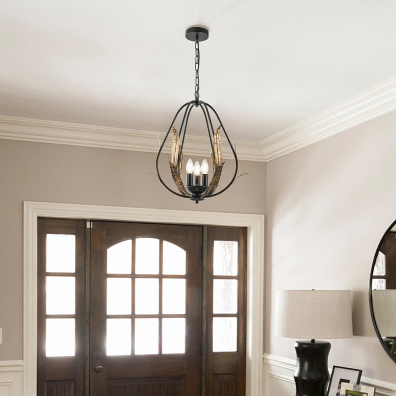 Luminaire suspendu de style campagne moderne à 3 lumières Iashod