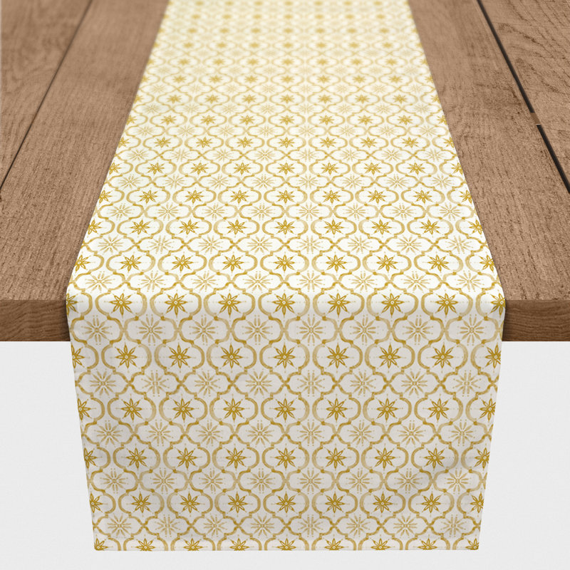Amatullah Rectangle Polyester Table Runner, 90" x 16"