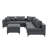 Upholstered L-Shaped Sectional Reversible-1328536299