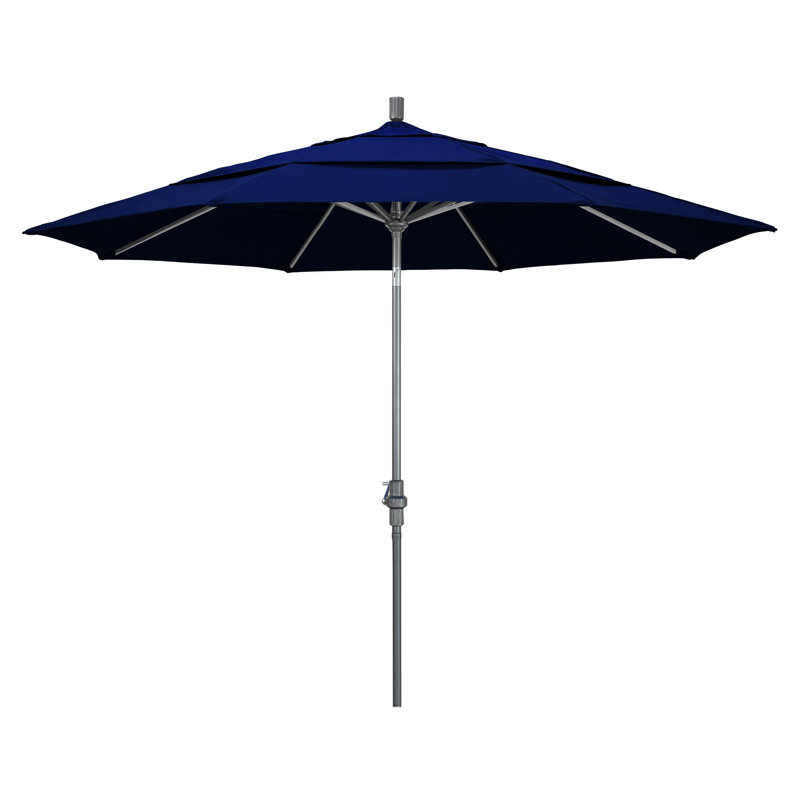 Parasol de marché Broadmeade octogonal Sunbrella, Toile toile Truebrue® Sunbrella®, Gris martelé