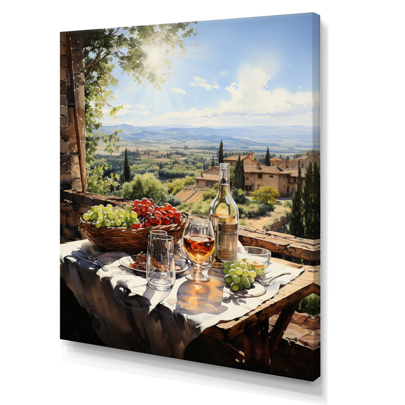 Vineyard Rendezvous In Rioja I - Décoration murale vignoble, H 32 po x l 16 po x P 1 po, Toile tendue