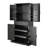 72" Fluted Kitchen Pantry Cabinet With 3 Keyboard Drawers & 6 Door Shelves Adjustable, Freestanding Cupboard Storage Cabinet For For Bathroom Diningroom, Office, Entryway, Black-1606070350