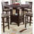 Round Counter Height Table with Leaf and Storage Shelf