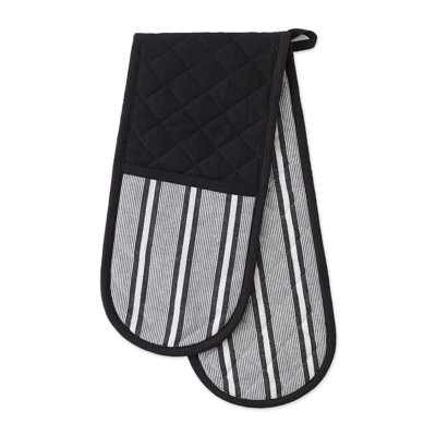 Design Imports Striped Cotton Oven Mitt