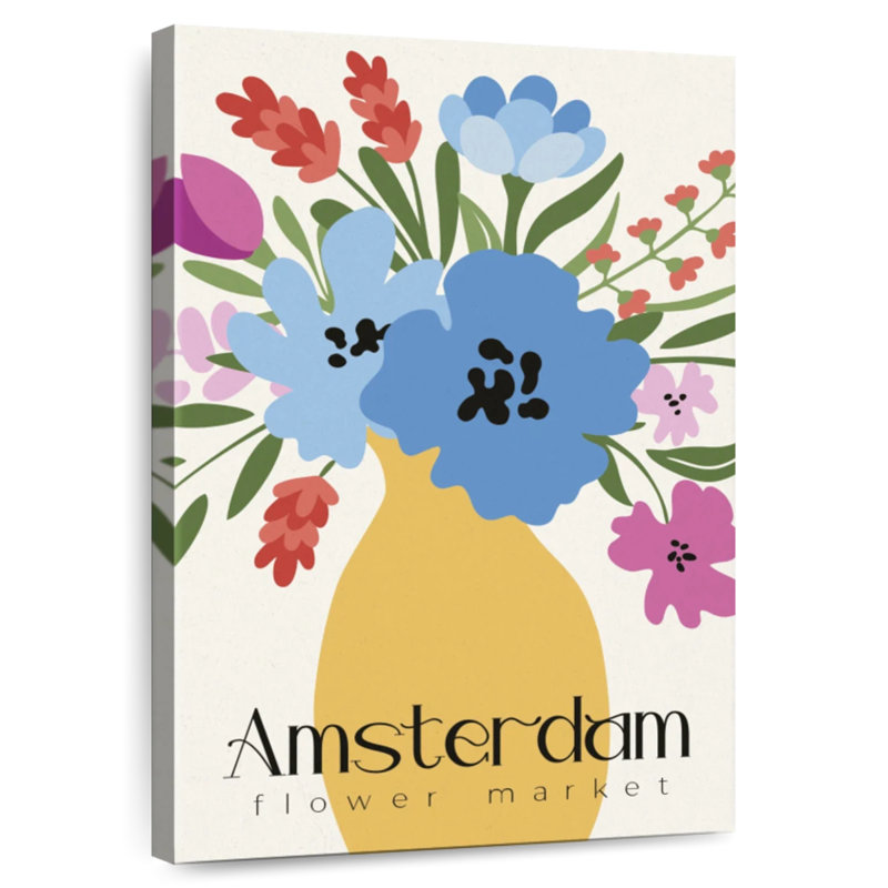 Harnek Amsterdam Bouquet Flower Market Poster, 45" H x 30" W
