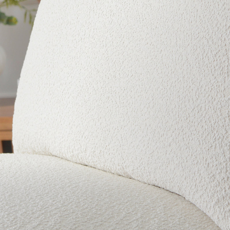 Fauteuil de chambre rembourré 34 po Woolf, Boucle blanc