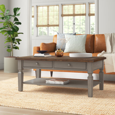 Bonas Solid Wood Top Coffee Table