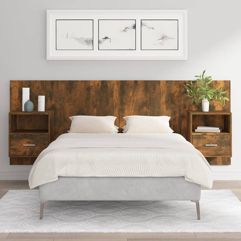 Headboard, Small Double (4'), Smoked Oak